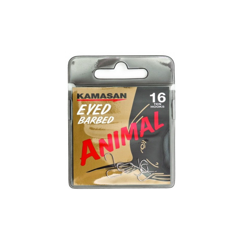 ANZUELO EYED BARBED ANIMAL KAMASAN SIZE 16