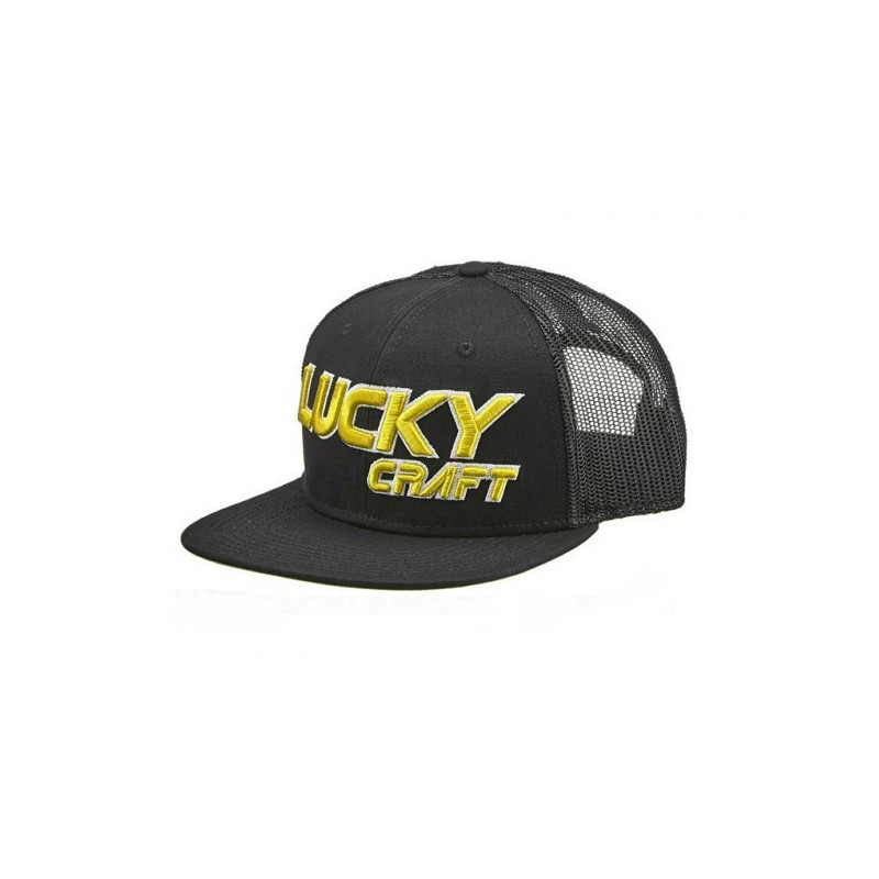 GORRA LUCKY CRAFT LC FLAT NEGRA Y AMARILLA